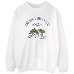 Disney - Sweat CHIP 'N DALE GREEN VIBES ONLY - Homme (Blanc)
