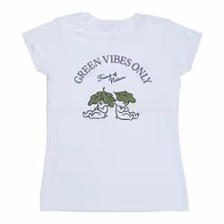 Disney - T-shirt CHIP 'N DALE GREEN VIBES ONLY - Femme (Blanc)