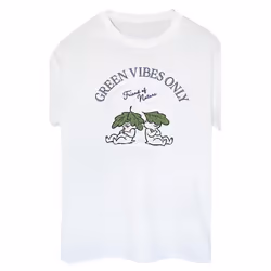 Disney - T-shirt CHIP 'N DALE GREEN VIBES ONLY - Femme (Blanc)