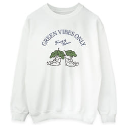 Disney - Sweat CHIP 'N DALE GREEN VIBES ONLY - Femme (Blanc)