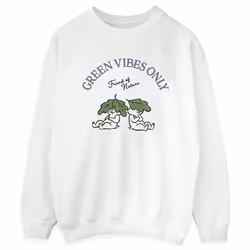 Disney - Sweat CHIP 'N DALE GREEN VIBES ONLY - Femme (Blanc)