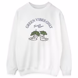 Disney - Sweat CHIP 'N DALE GREEN VIBES ONLY - Femme (Blanc)