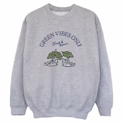 Disney - Sweat CHIP 'N DALE GREEN VIBES ONLY - Garçon (Gris chiné)