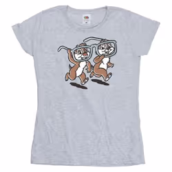 Disney - T-shirt CHIP 'N DALE - Femme (Gris chiné)
