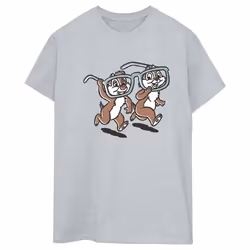 Disney - T-shirt CHIP 'N DALE - Femme (Gris chiné)
