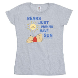 Disney - T-shirt BEARS JUST WANNA HAVE SUN - Femme (Gris chiné)