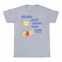 Disney - T-shirt BEARS JUST WANNA HAVE SUN - Garçon (Gris chiné)