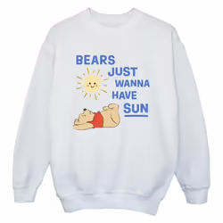 Disney - Sweat BEARS JUST WANNA HAVE SUN - Garçon (Blanc)