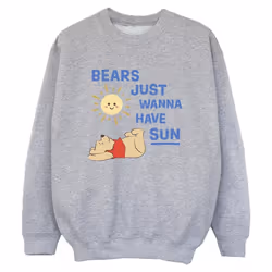 Disney - Sweat BEARS JUST WANNA HAVE SUN - Garçon (Gris chiné)
