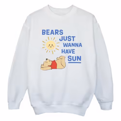 Disney - Sweat BEARS JUST WANNA HAVE SUN - Fille (Blanc)