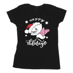 Disney - T-shirt THE ARISTOCATS HAPPY HOLIDAYS - Femme (Noir)