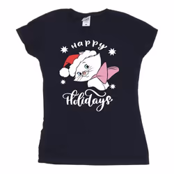 Disney - T-shirt THE ARISTOCATS HAPPY HOLIDAYS - Femme (Bleu marine)