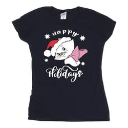 Disney - T-shirt THE ARISTOCATS HAPPY HOLIDAYS - Femme (Bleu marine)
