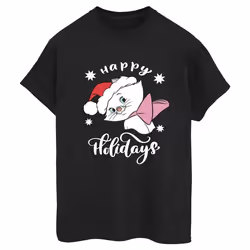 Disney - T-shirt THE ARISTOCATS HAPPY HOLIDAYS - Femme (Noir)