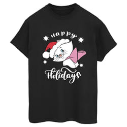 Disney - T-shirt THE ARISTOCATS HAPPY HOLIDAYS - Femme (Noir)
