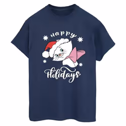 Disney - T-shirt THE ARISTOCATS HAPPY HOLIDAYS - Femme (Bleu marine)