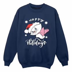 Disney - Sweat THE ARISTOCATS HAPPY HOLIDAYS - Garçon (Bleu marine)