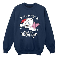 Disney - Sweat THE ARISTOCATS HAPPY HOLIDAYS - Garçon (Bleu marine)