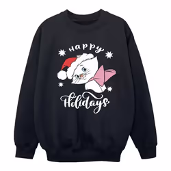 Disney - Sweat THE ARISTOCATS HAPPY HOLIDAYS - Fille (Noir)