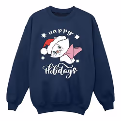 Disney - Sweat THE ARISTOCATS HAPPY HOLIDAYS - Fille (Bleu marine)
