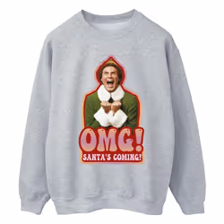 Elf - Sweat SANTA'S COMING - Homme (Gris chiné)