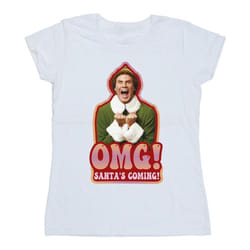 Elf - T-shirt SANTA'S COMING - Femme (Blanc)
