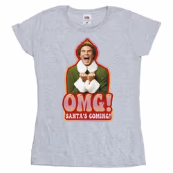 Elf - T-shirt SANTA'S COMING - Femme (Gris chiné)