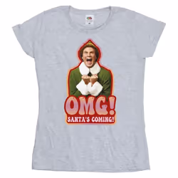Elf - T-shirt SANTA'S COMING - Femme (Gris chiné)