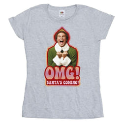 Elf - T-shirt SANTA'S COMING - Femme (Gris chiné)