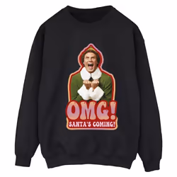 Elf - Sweat SANTA'S COMING - Femme (Noir)