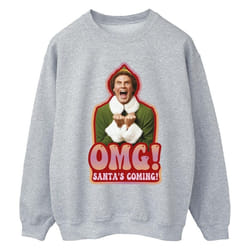 Elf - Sweat SANTA'S COMING - Femme (Gris chiné)