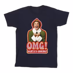 Elf - T-shirt SANTA'S COMING - Garçon (Bleu marine)