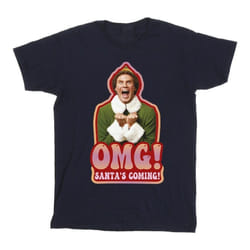 Elf - T-shirt SANTA'S COMING - Garçon (Bleu marine)