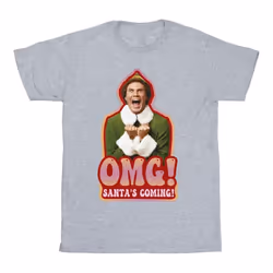 Elf - T-shirt SANTA'S COMING - Garçon (Gris chiné)