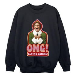 Elf - Sweat SANTA'S COMING - Garçon (Noir)