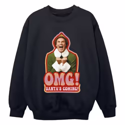 Elf - Sweat SANTA'S COMING - Garçon (Noir)