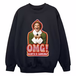 Elf - Sweat SANTA'S COMING - Garçon (Noir)