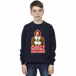Elf - Sweat SANTA'S COMING - Garçon (Bleu marine)