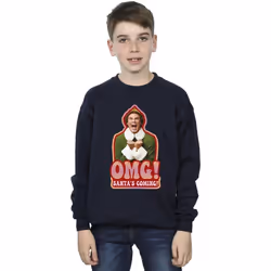 Elf - Sweat SANTA'S COMING - Garçon (Bleu marine)