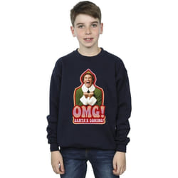 Elf - Sweat SANTA'S COMING - Garçon (Bleu marine)