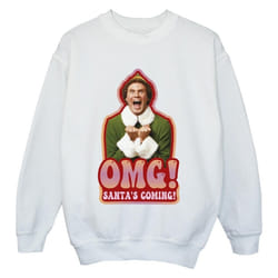 Elf - Sweat SANTA'S COMING - Garçon (Blanc)