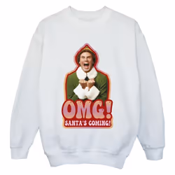 Elf - Sweat SANTA'S COMING - Garçon (Blanc)