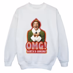 Elf - Sweat SANTA'S COMING - Garçon (Blanc)