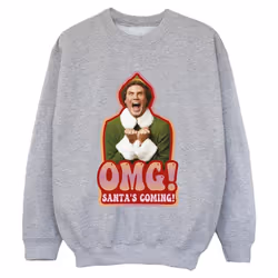 Elf - Sweat SANTA'S COMING - Garçon (Gris chiné)