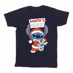 Disney - T-shirt SANTA'S HERE - Homme (Bleu marine)