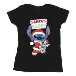 Disney - T-shirt SANTA'S HERE - Femme (Noir)