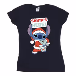 Disney - T-shirt SANTA'S HERE - Femme (Bleu marine)