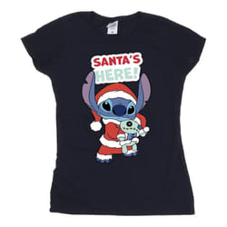 Disney - T-shirt SANTA'S HERE - Femme (Bleu marine)