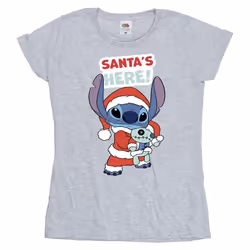 Disney - T-shirt SANTA'S HERE - Femme (Gris chiné)