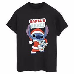 Disney - T-shirt SANTA'S HERE - Femme (Noir)